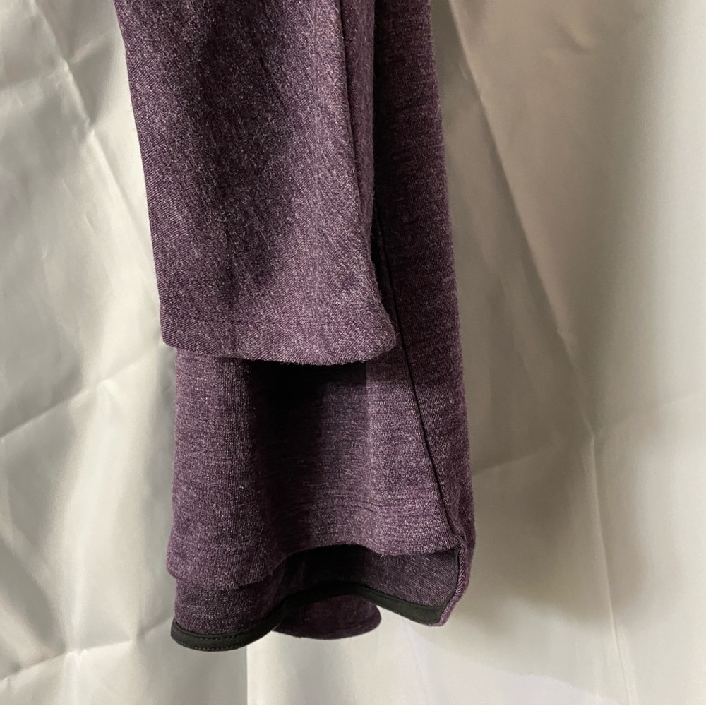 Workshop Republic 2X Plum Zip Front Tunic High Low Hem Stretch Top Plus - Picture 3 of 10